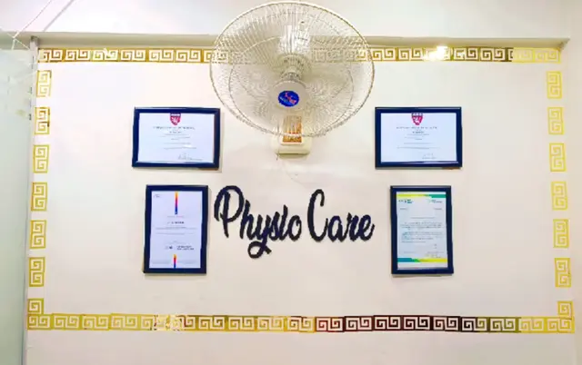 PhysioCare Physiotherapy Clinic sign on the clinic wall